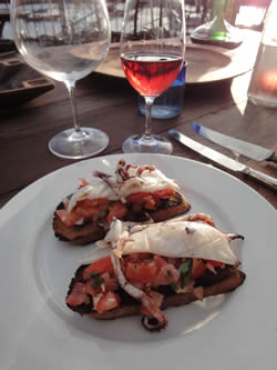 squid bruschetta